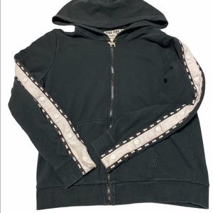 Pink full zip hoodie.